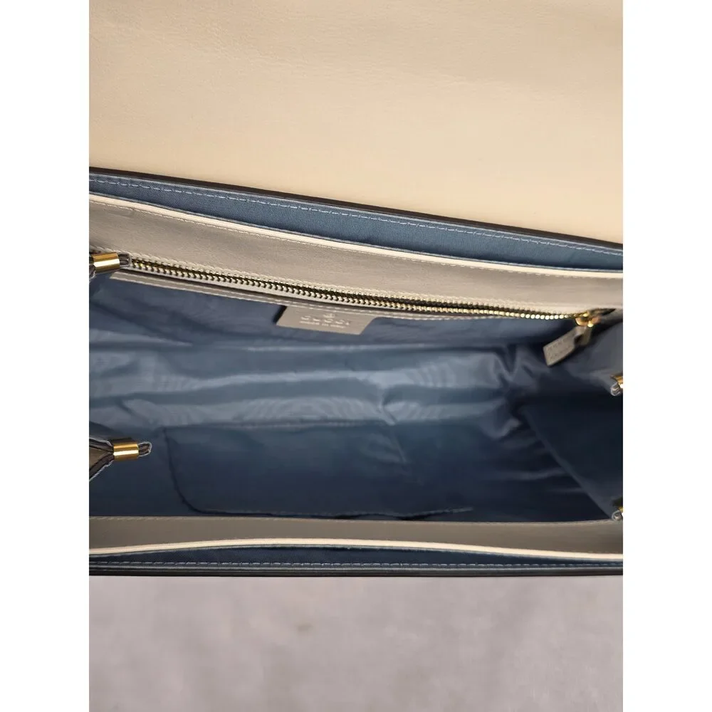 Gucci Crystal Animalier Shoulder Bag in Off-White Leather - Picture 10 of 11